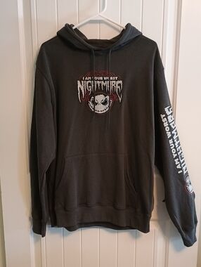 NWT Men's Medium Disney Nightmare Before Christmas" Charcoal Gray Hoodie